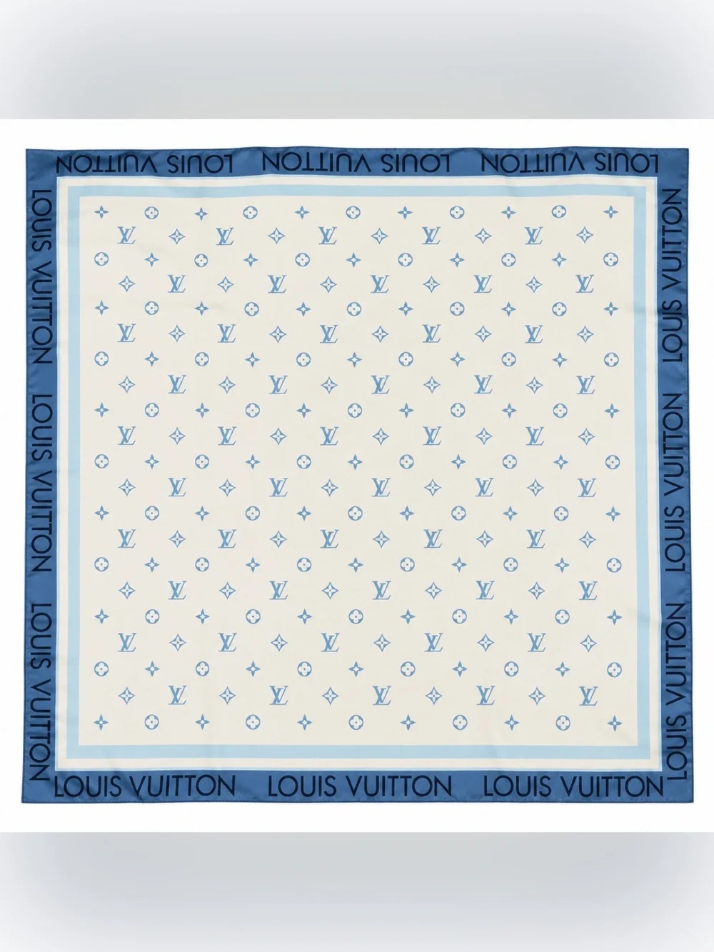 LOUIS VUlTTON luxury vibes pink white monogram silky scarf 35x35‼️LAST ONE LEFT